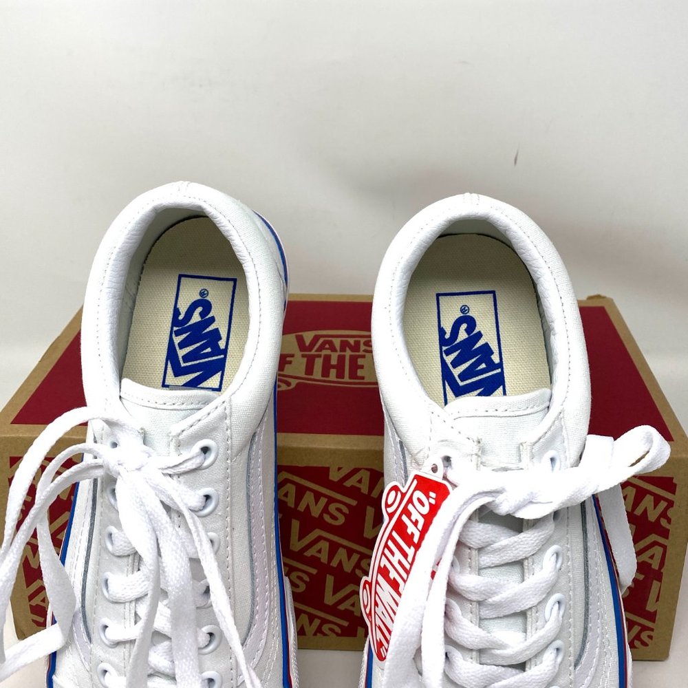 VANS Old Skool Rainbow Foxing White Canvas Women’s Size 7 Sneakers VN0A38G1MWF - Picture 5 of 9